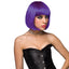 This soft, lifelike chin-length bob wig has upturned ends that closely follow your face shape to show off the contour of your jawline. Purple.