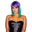 Turn heads in this brightly coloured wig w/ choppy layers & full side fringe in every colour of the rainbow.