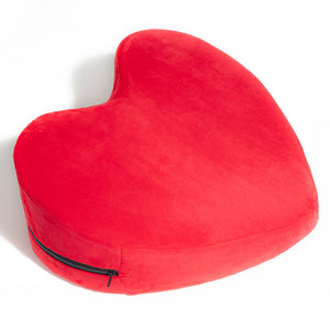 Plush Foam Sex Wedge Positioning Pillow - Heart supports & braces your hips, lower back & knees for comfortable, deep penetration & intense G-/P-spot angles.