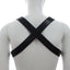 Poison Rose Leather H-Brace Bulldog Chest Harness has O-rings for attaching BDSM accessories, crossover straps in the rear & adjustable size buckles. (2)