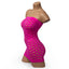 Poison Rose Oval Net Tube Dress. Dare to bare all in this seamless, stretchy, open weave dress that hugs your curves! Layer it over other clothes or wear it on its own. Hot pink. (2)