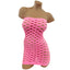 Poison Rose Oval Net Tube Dress. Dare to bare all in this seamless, stretchy, open weave dress that hugs your curves! Layer it over other clothes or wear it on its own. Pink.