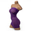 Poison Rose Oval Net Tube Dress. Dare to bare all in this seamless, stretchy, open weave dress that hugs your curves! Layer it over other clothes or wear it on its own. Purple. (2)