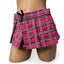 Poison Rose's pleated micro-mini tartan skirt complements any sexy schoolgirl outfit & has Velcro closure for easy wear & removal. Pink.
