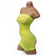 Poison Rose Oval Net Tube Dress. Dare to bare all in this seamless, stretchy, open weave dress that hugs your curves! Layer it over other clothes or wear it on its own. Yellow. (2)