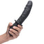 Master Series - Power Pounder - waterproof silicone dildo is realistically sculpted with a bulbous G/P-spot head. 7 thrusting + 10 vibration modes