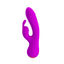 Pretty Love Broderick Flexible Rabbit Ears Vibrator moves comfortably w/ your body & has a G-spot head + clitoral bunny ears for dual internal & external stimulation. Purple-GIF.