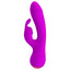 Pretty Love Broderick Flexible Rabbit Ears Vibrator moves comfortably w/ your body & has a G-spot head + clitoral bunny ears for dual internal & external stimulation. Purple.