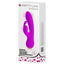 Pretty Love Broderick Flexible Rabbit Ears Vibrator moves comfortably w/ your body & has a G-spot head + clitoral bunny ears for dual internal & external stimulation. Purple-package.