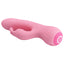 Pretty Love Broderick Flexible Rabbit Ears Vibrator moves comfortably w/ your body & has a G-spot head + clitoral bunny ears for dual internal & external stimulation. Pink. (3)