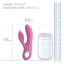 Pretty Love Canrol Rabbit Vibrator With Bristles offers wicked external sensations w/ a highly textured bristle-covered clitoral stimulator you'll love. Dimension.