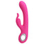 Pretty Love Carina Hollow Handle Rabbit Vibrator has 7 vibration modes in 5 speeds across a curved G-spot head & clitoral bunny + a hollow handle for great grip. 