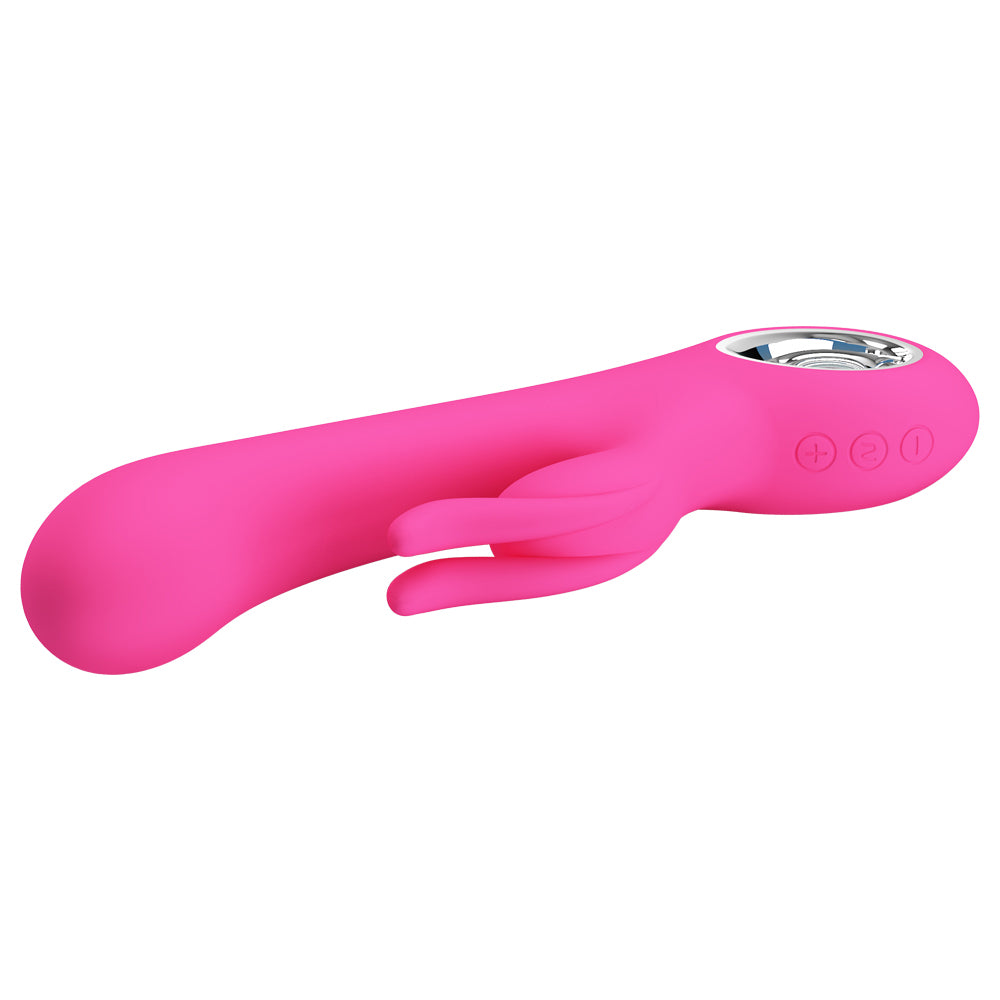 Pretty Love Carina Hollow Handle Rabbit Vibrator has 7 vibration modes in 5 speeds across a curved G-spot head & clitoral bunny + a hollow handle for great grip. (4)