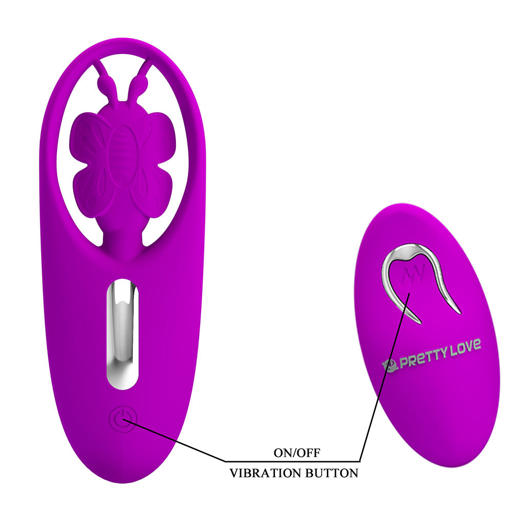 Pretty Love Dancing Butterfly Remote Control Panty Vibrator - curved panty vibrator follows your intimate area's shape & vibrates against your clitoris in 12 powerful modes. 6