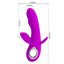 Pretty Love Humphray Rabbit Vibrator With Perineum Tickler has a ridged G-spot head, clitoral arm & a textured perineal stimulator for unbelievable triple stimulation. Dimension.