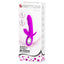 Pretty Love Humphray Rabbit Vibrator With Perineum Tickler has a ridged G-spot head, clitoral arm & a textured perineal stimulator for unbelievable triple stimulation. Package.