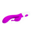 Pretty Love - Hyman Ribbed Rabbit Vibrator is made from ribbed silicone for more stimulation w/ dual motors in a bulbous G-spot shaft & clitoral tickler for blended pleasure. (4)