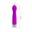 Pretty Love John Angled G-Spot Vibrator Success has a bulging rounded head on a flexible angled neck to perfectly position 12 vibration modes at your G-spot. Purple-dimension.