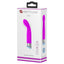Pretty Love John Angled G-Spot Vibrator Success has a bulging rounded head on a flexible angled neck to perfectly position 12 vibration modes at your G-spot. Purple-package.
