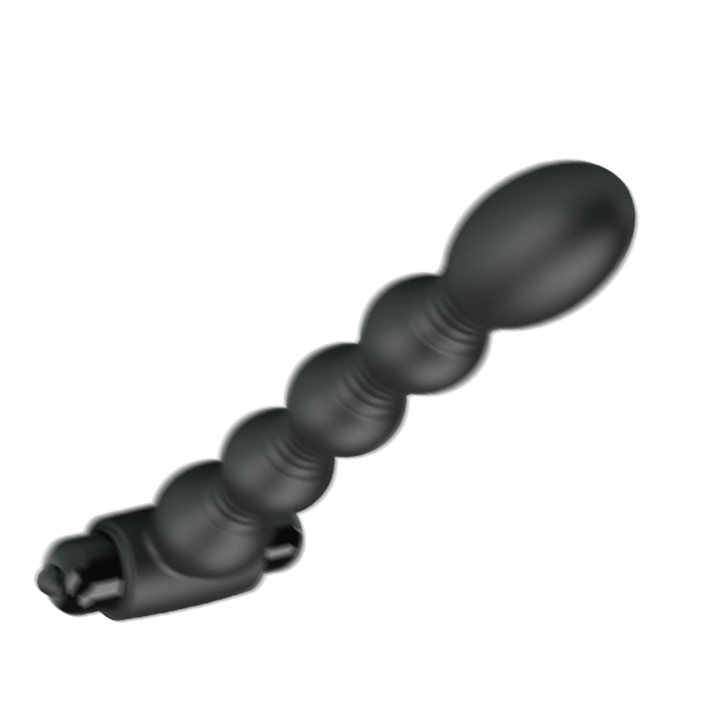 Pretty Love Lynn Vibrating Anal Beads has flexible necks between the 5 beads & boasts 10 vibration modes to please your backdoor. GIF.