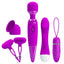 Pretty Love Purple Desire - 5-Piece Toy Kit - includes nipple clamps, a rabbit vibrator, a wand massager with head attachment & an egg vibrator. 