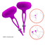 Pretty Love Purple Desire - 5-Piece Toy Kit - includes nipple clamps, a rabbit vibrator, a wand massager with head attachment & an egg vibrator. Nipple clamps.