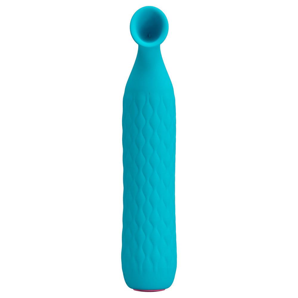 Pretty Love Quentin Clitoral Suction Massager surrounds you w/ 12 contactless suction functions that'll have your toes curling harder than ever. Blue. (2)