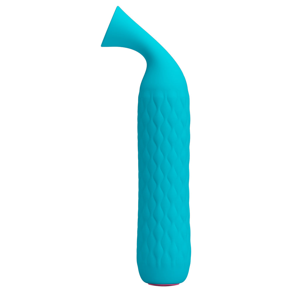 Pretty Love Quentin Clitoral Suction Massager surrounds you w/ 12 contactless suction functions that'll have your toes curling harder than ever. Blue. (3)