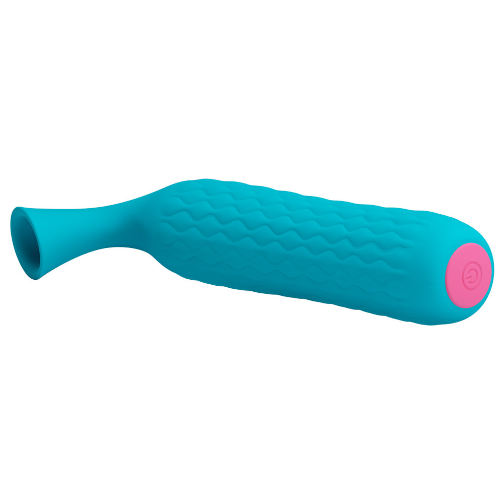 Pretty Love Quentin Clitoral Suction Massager surrounds you w/ 12 contactless suction functions that'll have your toes curling harder than ever. Blue. (4)