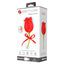 Pretty Love Rose Lover Vibrating Clitoral Licker - red rose-shaped sex toy has 12 licking patterns at the head & 12 vibration modes in the stem. Box