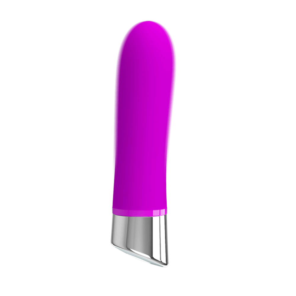 Pretty Love Sampson Vibrating Bullet packs 12 incredible vibration modes into a compact design & has a memory function to remember just how you like it. Purple. GIF.