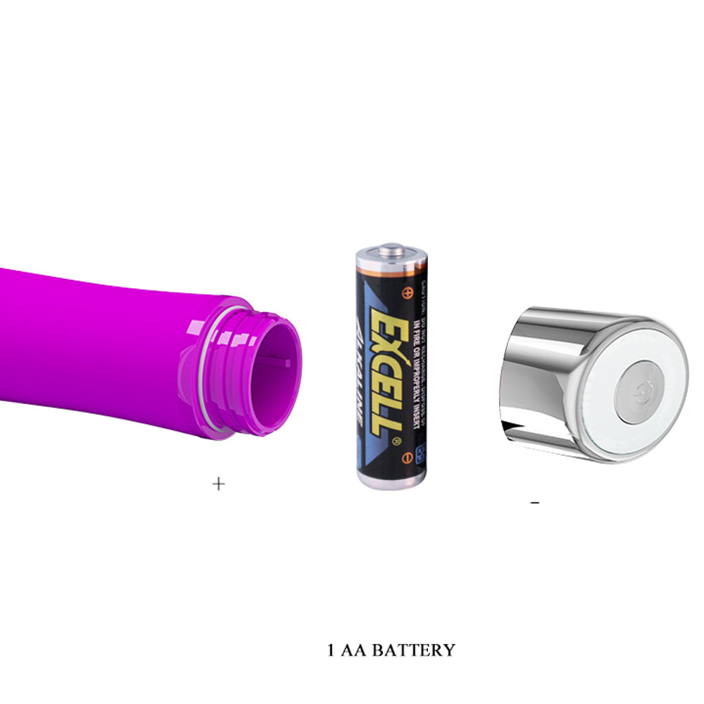 Pretty Love Sampson Vibrating Bullet packs 12 incredible vibration modes into a compact design & has a memory function to remember just how you like it. Purple-battery compartment. 