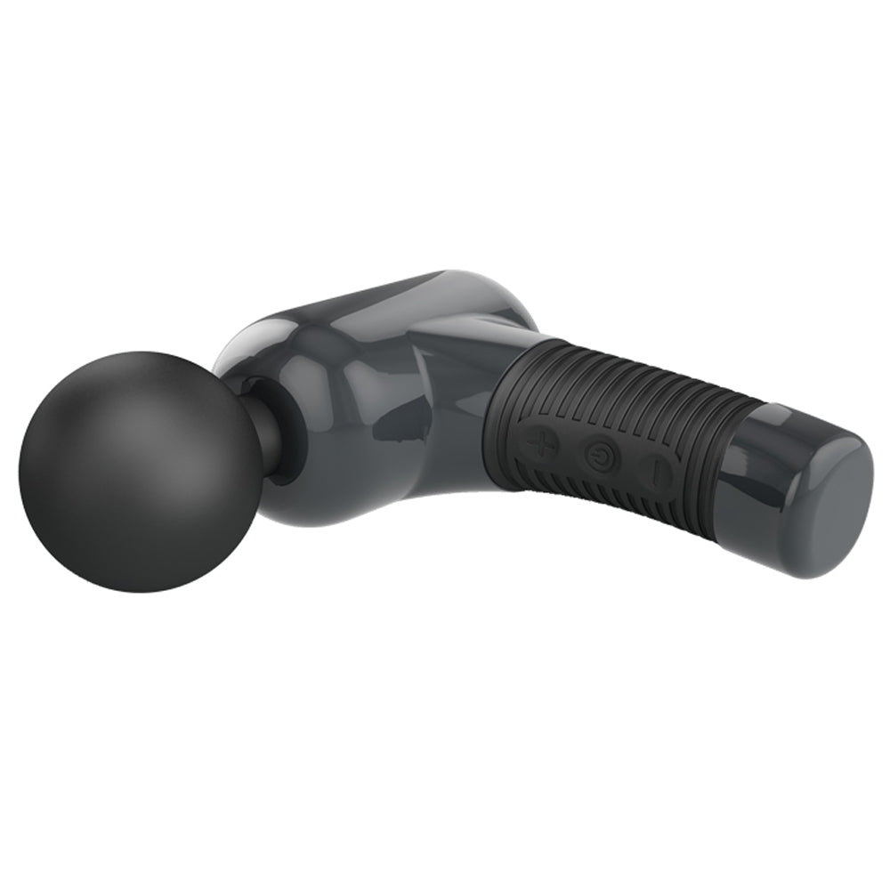 Pretty Love Super Power Vibrating Gun Massager has 7 patterns & 5 speeds of ultra-powerful vibrations, perfect for forced orgasm play. Black. (3)