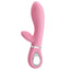 Pretty Love's Thomas Rabbit Vibrator has a flexible shaft w/ a soft bulbous G-spot head & short clitoral stimulator for dual pleasure. Pink. (2)