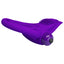 Pretty Love Vibrant Nubby Cock & Ball Ring has a 10-mode vibrating bullet that pleases both partners + a large textured clitoral head for her. Purple. (4)