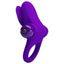 Pretty Love Vibrant Nubby Cock Ring - II keeps him harder for longer while the large bristled clitoral stimulator vibrates in 10 modes to delight both of you. Purple. (2)