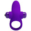 Pretty Love Vibrant Nubby Cock Ring - II keeps him harder for longer while the large bristled clitoral stimulator vibrates in 10 modes to delight both of you. Purple. (3)