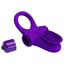 Pretty Love Vibrant Nubby Cock Ring - II keeps him harder for longer while the large bristled clitoral stimulator vibrates in 10 modes to delight both of you. Purple-battery compartment. 