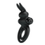 Pretty Love Vibrant Rabbit Cock & Ball Ring has 2 clitoral bunny ears that vibrate in 10 modes to tease both partners while keeping him harder for longer. Black-GIF.