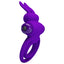Pretty Love Vibrant Rabbit Cock & Ball Ring has 2 clitoral bunny ears that vibrate in 10 modes to tease both partners while keeping him harder for longer. Purple. (3)