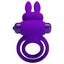 Pretty Love Vibrant Rabbit Cock & Ball Ring has 2 clitoral bunny ears that vibrate in 10 modes to tease both partners while keeping him harder for longer. Purple. (4)