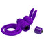 Pretty Love Vibrant Rabbit Cock & Ball Ring has 2 clitoral bunny ears that vibrate in 10 modes to tease both partners while keeping him harder for longer. Purple. (5)
