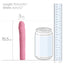 Pretty Love Vic Veiny Mini Vibrator has a bulbous phallic head & a curved veiny shaft for targeted G-spot stimulation! Waterproof silicone & battery-operated. Hot pink-dimension. Dimension.