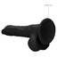  RealRock 10" Realistic Dildo With Balls & Suction Cup has realistic sculpted details like a phallic head & veiny shaft in velvety-soft skin like material. Black-suction cup.