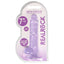 RealRock 7" Crystal Clear Realistic Dildo With Balls & Suction Cup has a lifelike shape & size w/ 5.9" insertable & a ridged phallic head, veiny shaft + testicles for safe anal or vaginal play. Purple-package.
