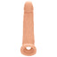 RealRock 9" Realistic Penis Extension Sleeve With Ball Ring fits over your erection & adds 3.5cm to your erection w/ a firm but squishy head.