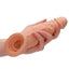 RealRock 9" Realistic Penis Extension Sleeve With Ball Ring fits over your erection & adds 3.5cm to your erection w/ a firm but squishy head. On-hand.