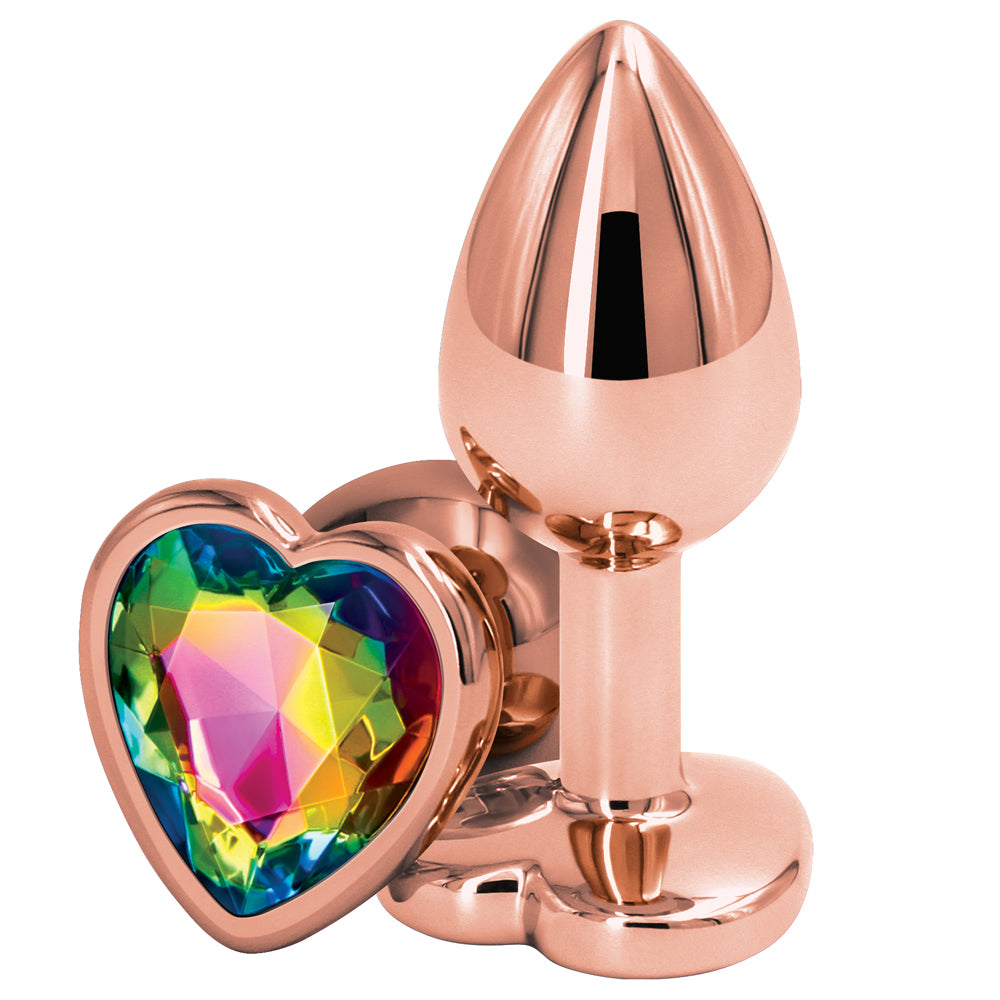 Rear Assets Small Rose Gold Metal Butt Plug With Heart Gem Sexyland Rear Assets Small Rose Gold Metal Butt Plug With Heart Gem Sexyland