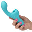 Rechargeable Butterfly Kiss Clitoral Flicker Rabbit Vibrator - dual motor rabbit vibrator has a bulbous curved G-spot head & a wing-like paddle that flickers over your clitoris like a tongue in 10 modes. Blue 2