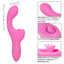 Rechargeable Butterfly Kiss Clitoral Flicker Rabbit Vibrator - dual motor rabbit vibrator has a bulbous curved G-spot head & a wing-like paddle that flickers over your clitoris like a tongue in 10 modes. Pink 6